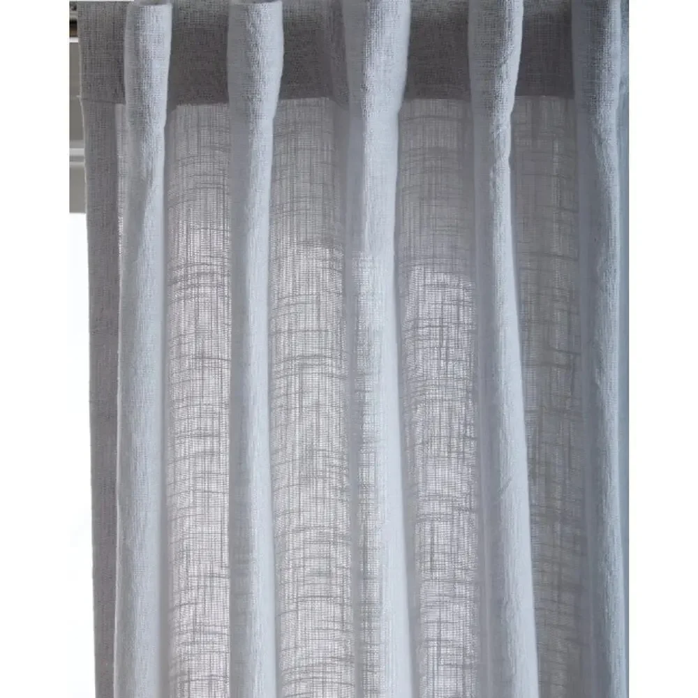 NEW Quince CLOUD Gray Cotton Sheer Curtain Panels  Set of 2 48